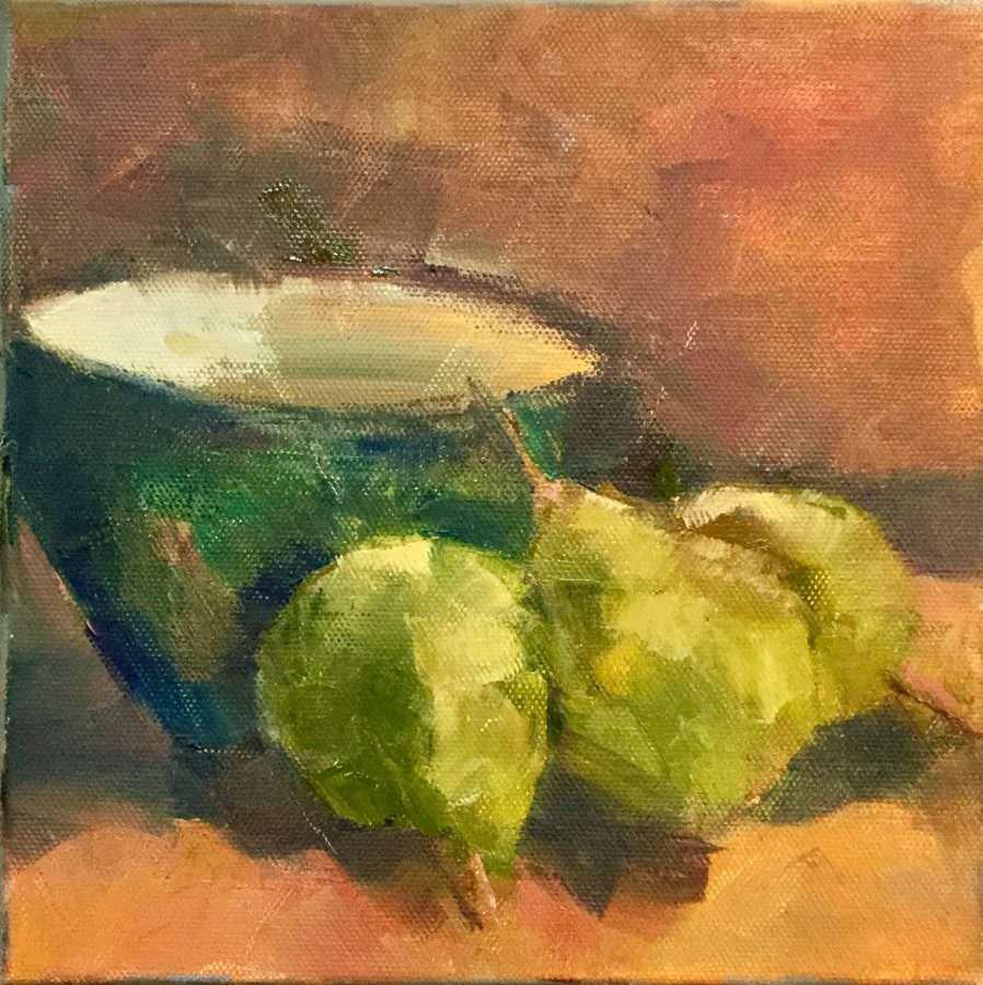 Still Life in Green and Blue by Wendy Leach